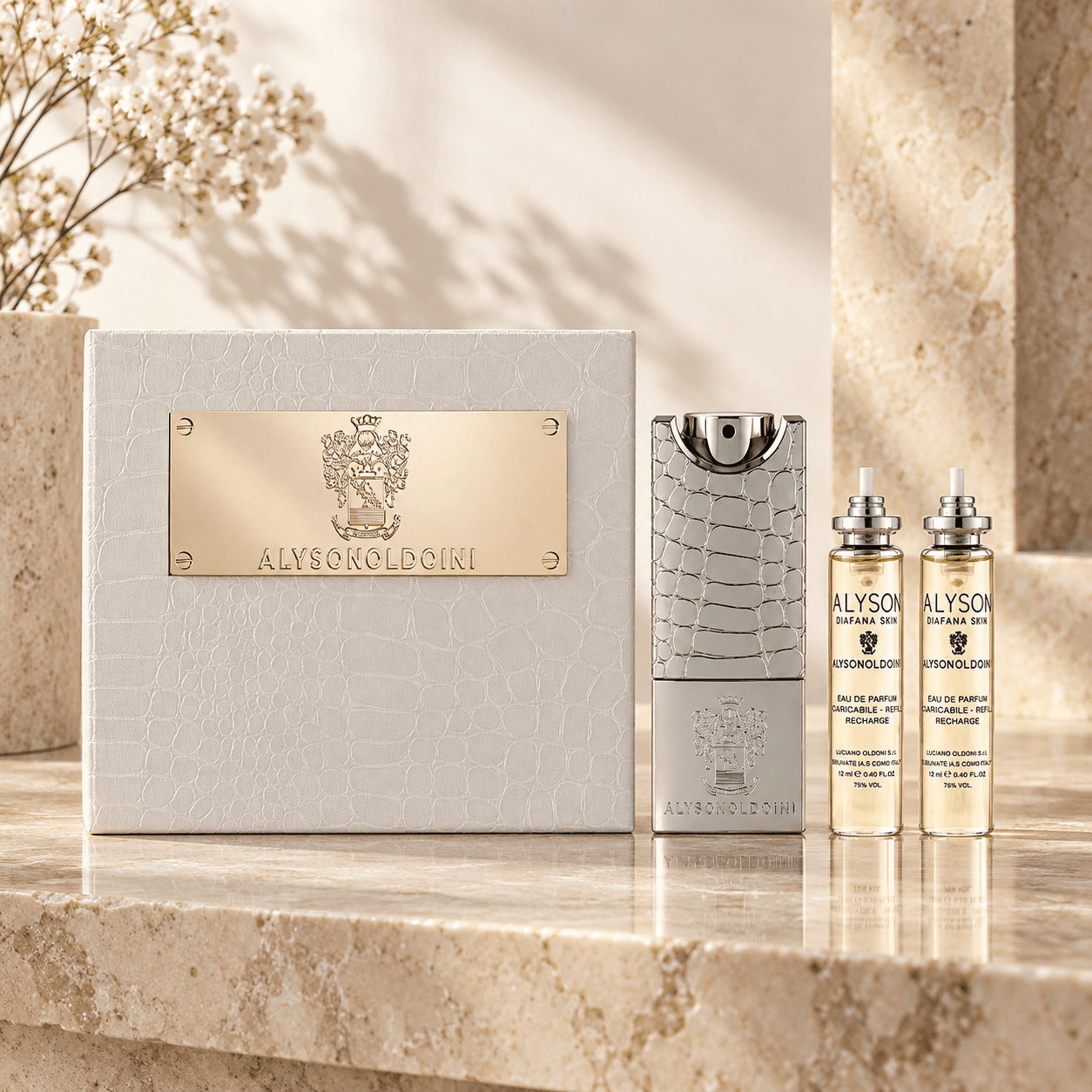 Alyson Oldoini Diafana Skin set 3х20 мл парфюмерная вода женская, цветочные, альдегидные, мускусные