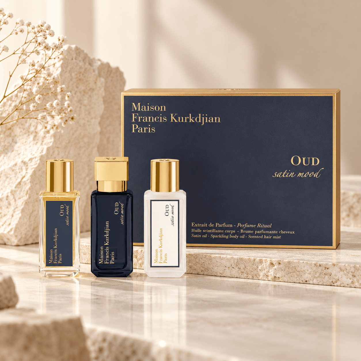 Maison Francis Kurkdjian Oud Extrait de Parfum Trio Luxury Set 3х
