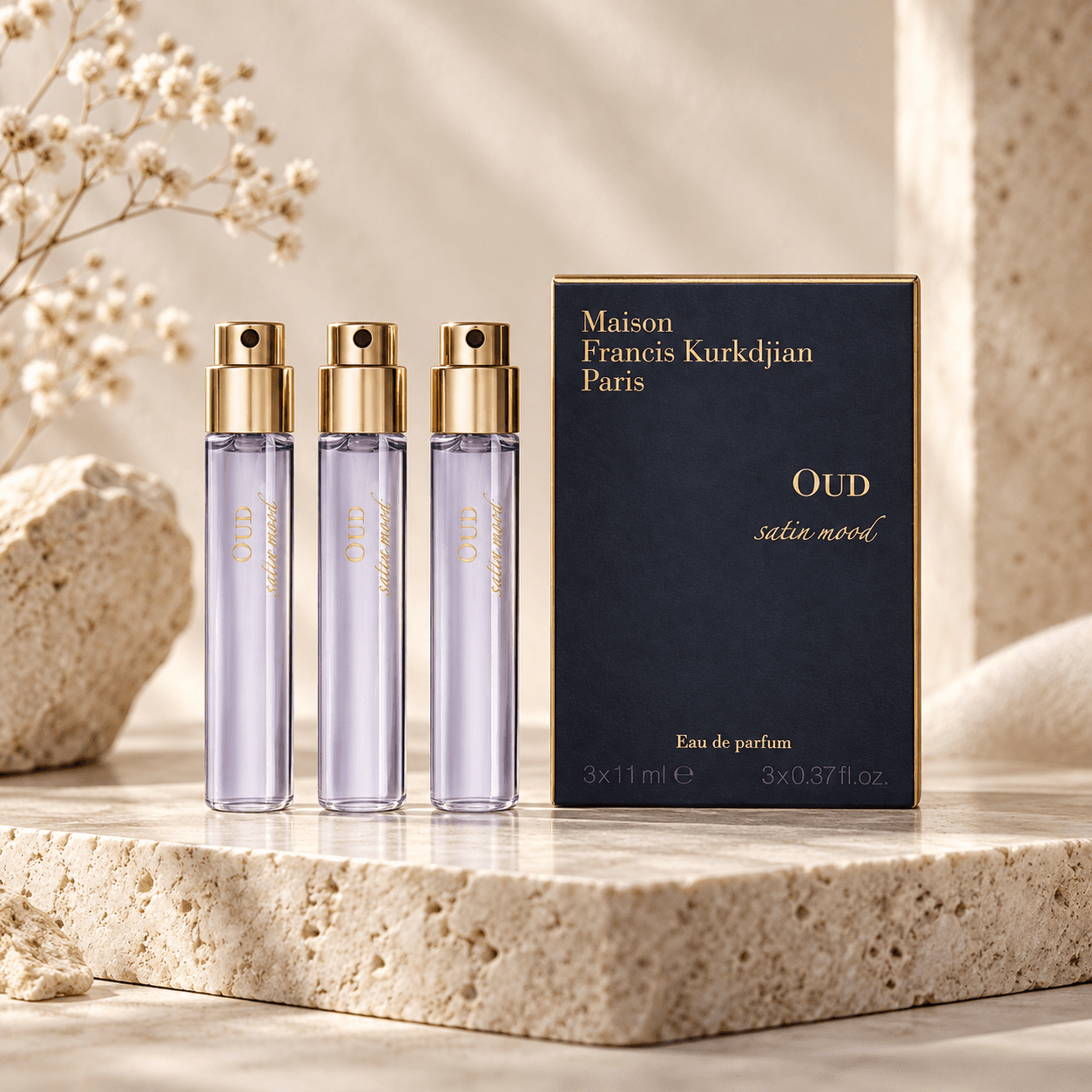 Maison Francis Kurkdjian Oud Satin Mood set 3х11 мл парфюмерная вода унисекс, восточные, древесные
