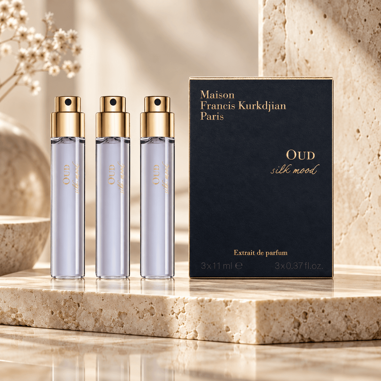 Maison Francis Kurkdjian Oud Silk Mood Extrait de Parfum set 3x11 мл духи унисекс, восточные, древесные