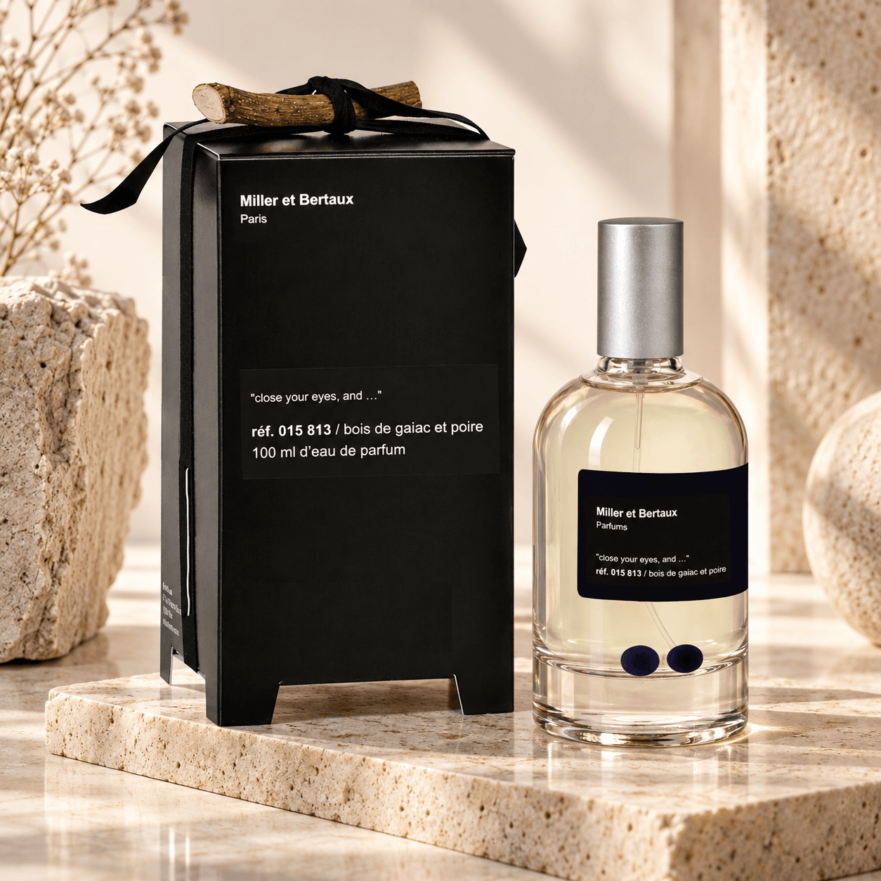 Miller et Bertaux Close Your Eyes and... / Bois de Gaiac et Poire